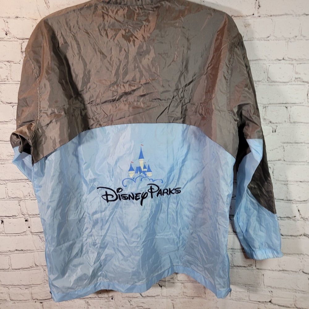 Disney Parks,‎ 1/4 Zip Pull Over Windbreaker, Blue and Gray, Size M/L
